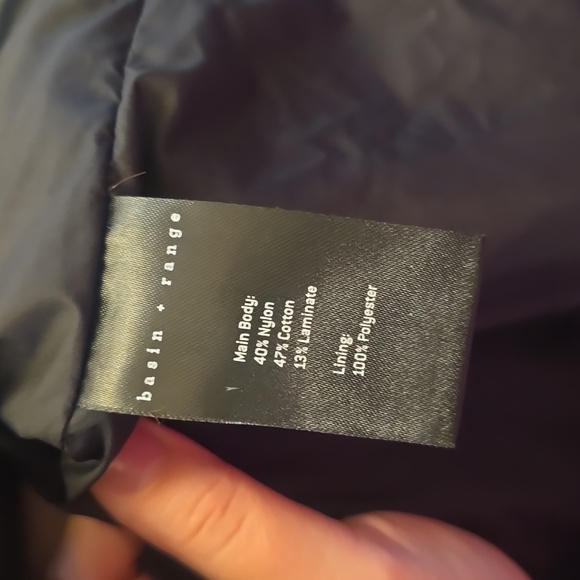 Basin + Range Wingate Down Parka Coat Jacket Faux Fur Hood Black Gray - Large L - Picture 10 of 12